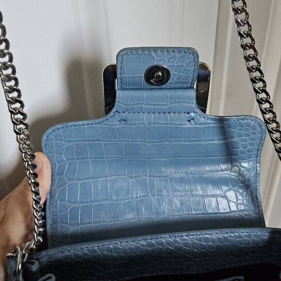 ZARA Blue Crossbody Bag - Picture 3 of 10